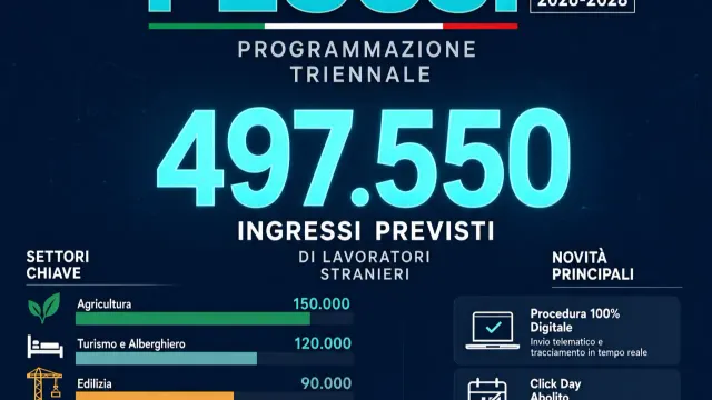 Decreto Flussi 2026-2028: previsti 497.550 ingressi di lavoratori stranieri