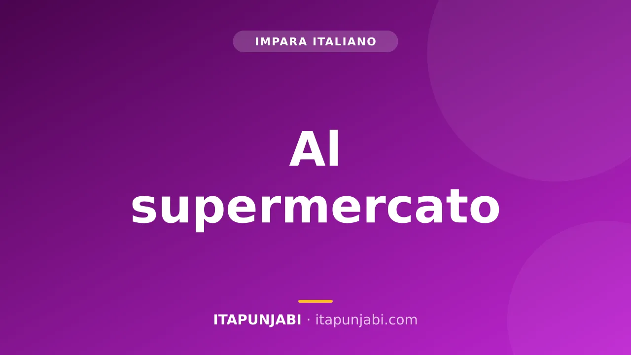 Una persona che fa la spesa al supermercato con il carrello in Italia
