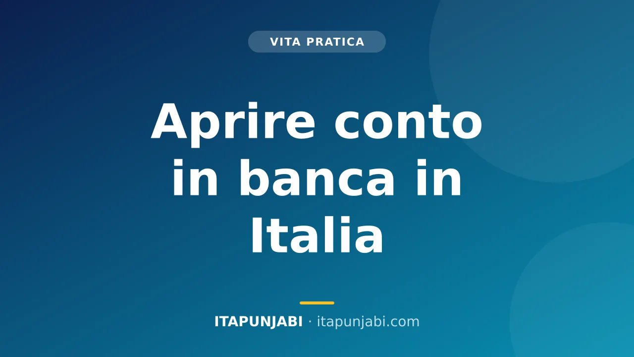 persona che apre un conto in banca in Italia