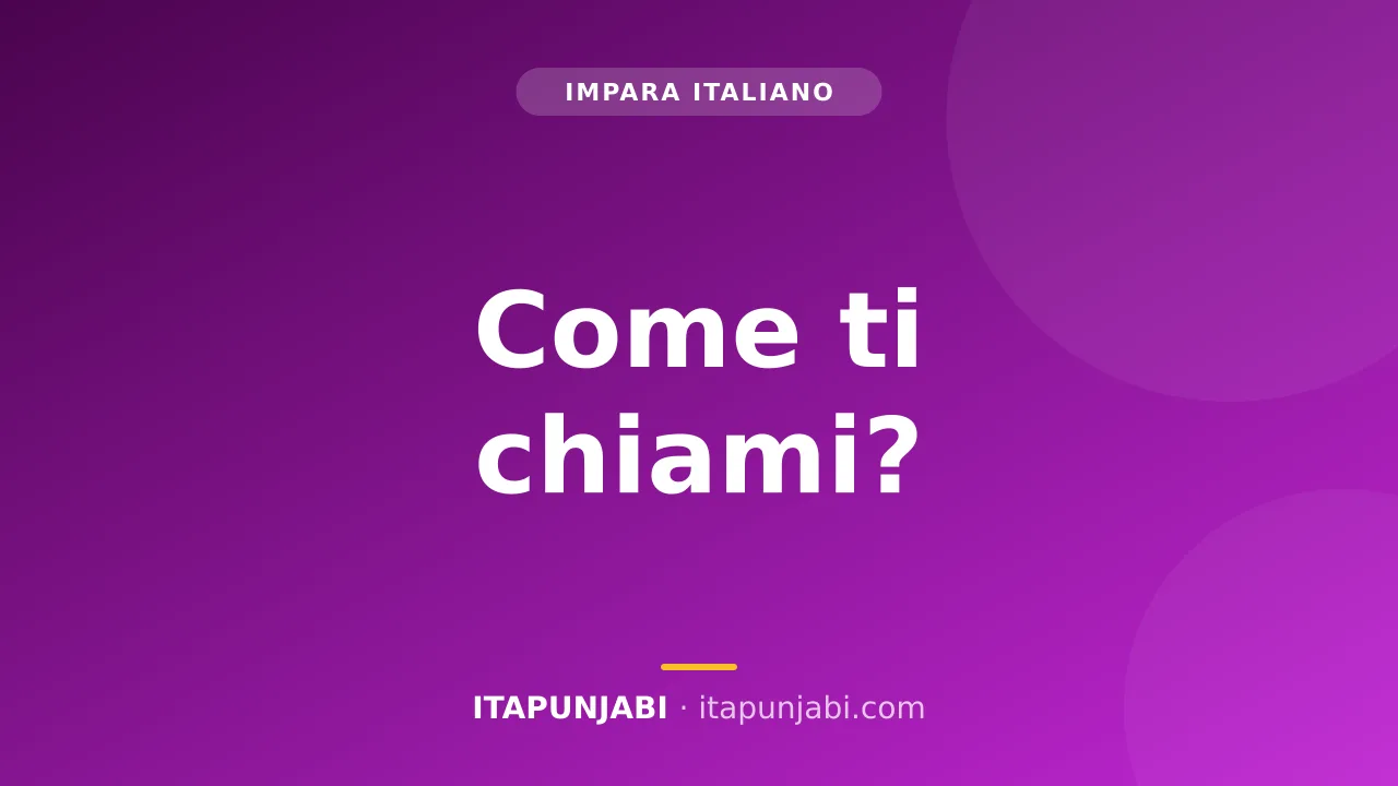 Persona che sorride e si presenta in Italia