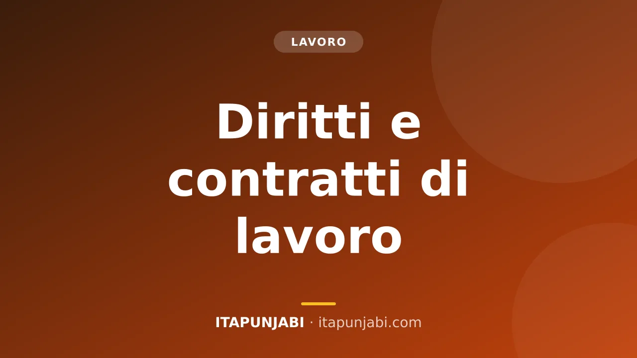 Contratto di lavoro e diritti per stranieri in Italia
