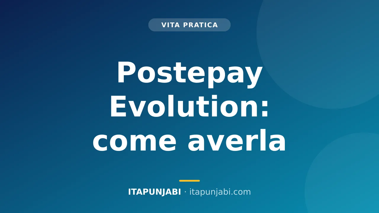 Postepay Evolution carta con iban