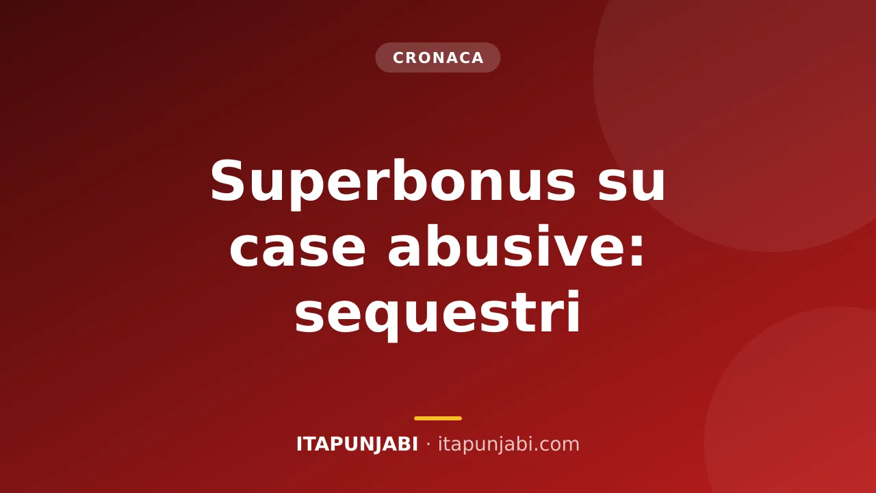 Controlli della Guardia di Finanza e sequestri per Superbonus su edifici abusivi